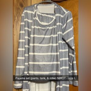 Pajama Set - Pants, Tank. & Robe - NEVER WORN